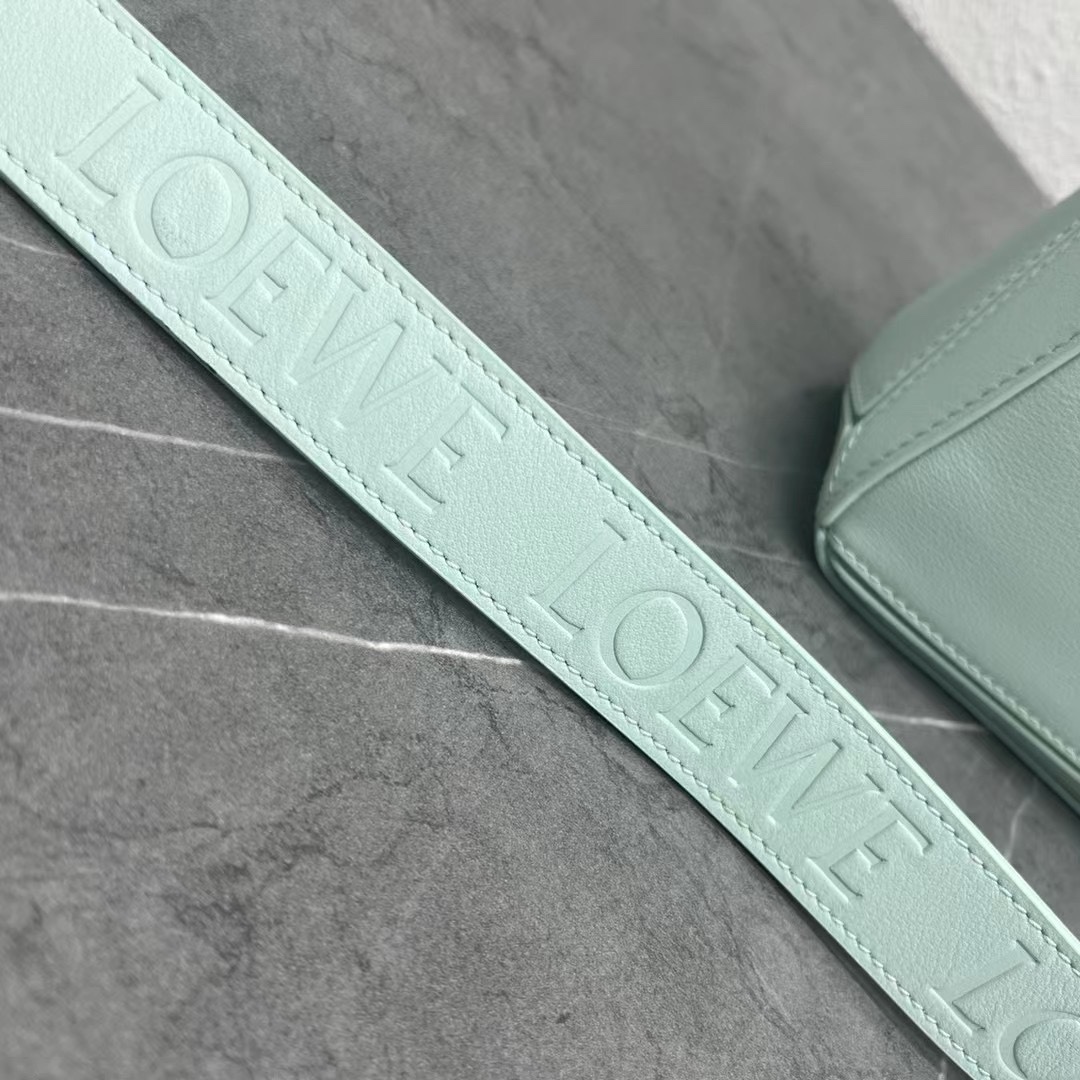 Loewe Mini Puzzle Bag in Classic Calfskin Fresh Mint